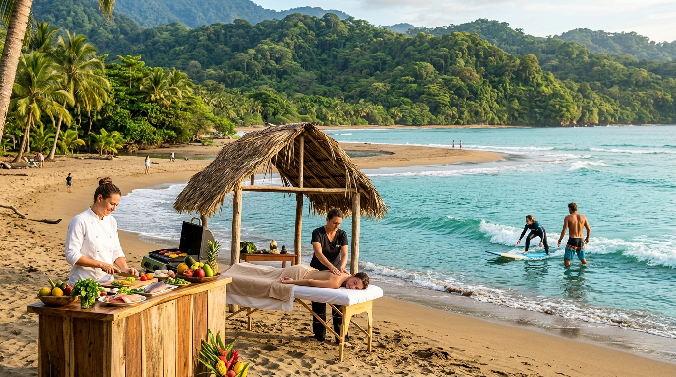 Cómo encontrar un chef privado, masajista o instructor de surf en Uvita