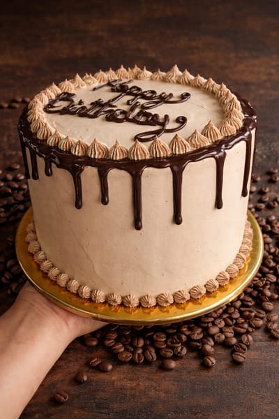 Pastel mediano cubierto de Crema Chantillí 