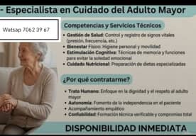 Técnico Asistente de Pacientes Adomicilio graduado y Certificados De Ley 