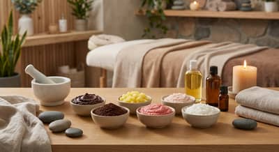 Masaje con exfoliación corporal y acondicionador.