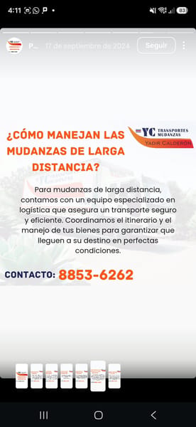 TRANSPORTES Y MUDANZAS YADIR CALDERON