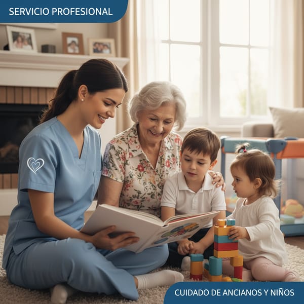 servicio de cuidado de ancianos y de ninos